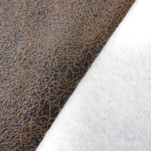Bronzed Suede Fabric Bonded with Fiber Velvet Fabric for Sofa